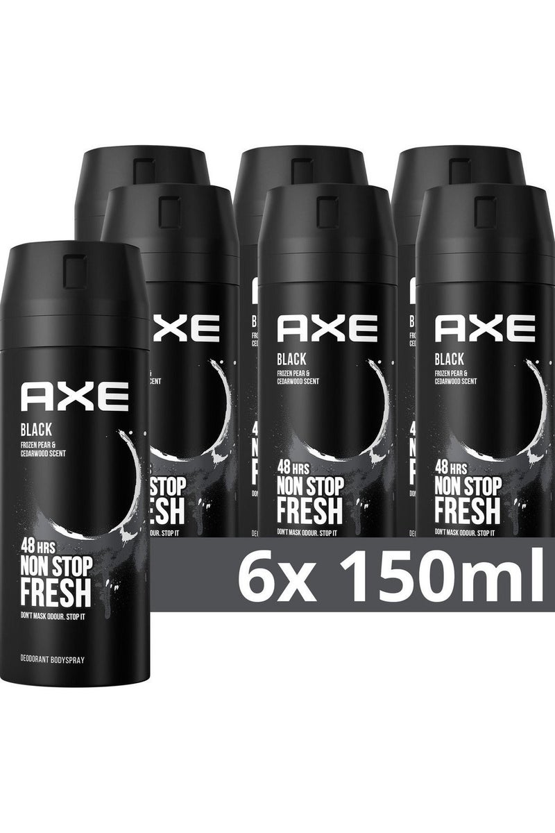 أكس مزيل عرق بخاخ للجسم نون ستوب فريش بلاك، 6 × 150 مل - Image 3